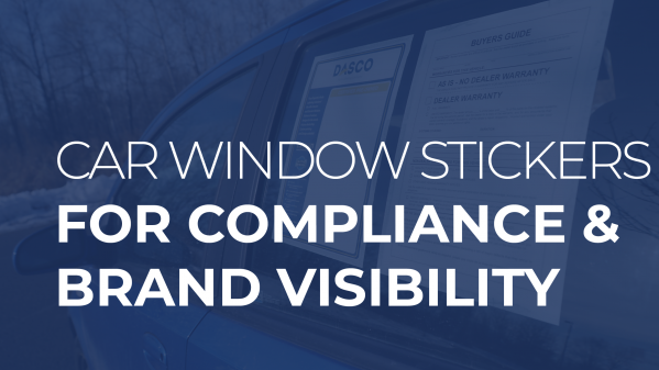 Car Window Stickers for Compliance and Brand Visibility