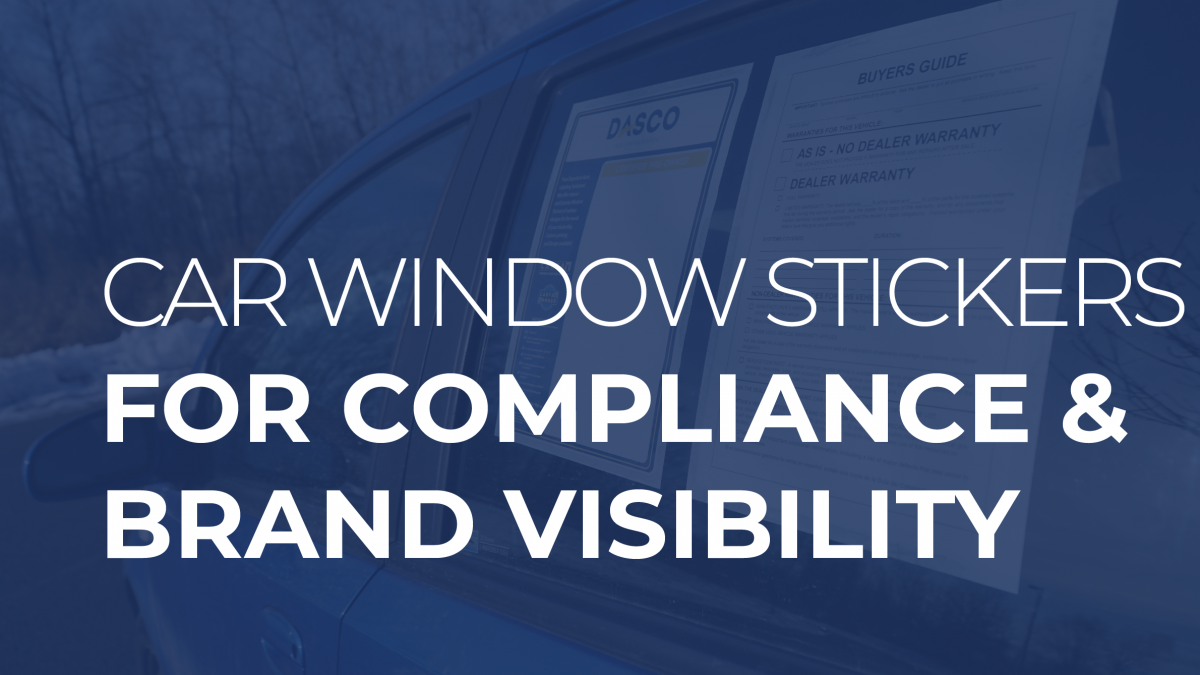 Car Window Stickers for Compliance and Brand Visibility